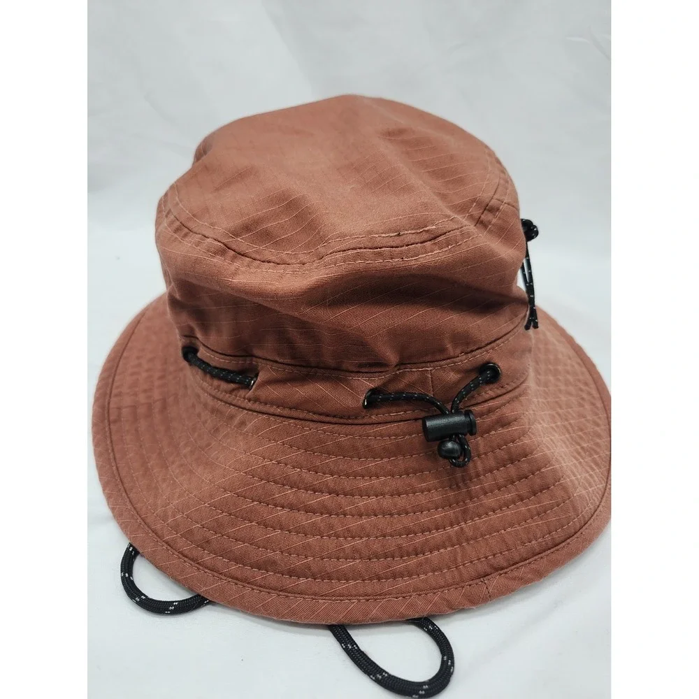 Adidas Men's Brown Boonie Hat One Size Wide Brim Chin Strap Outdoor